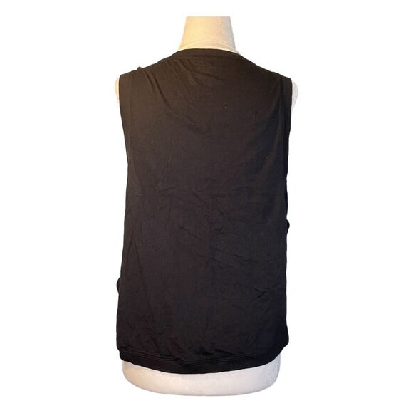 Calvin Klein Performance Graphic Tee Tank Top Black White Cropped Crewneck S - Picture 4 of 11